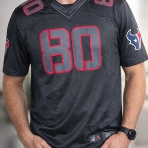 Nike Houston Texans #80 Stitched On-Field Jersey Black Men’s Large NFL